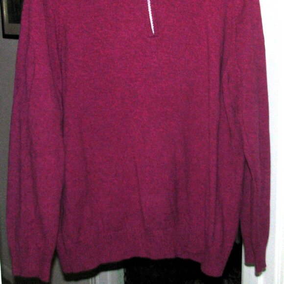 Magenta Cotton SWEATER Size 3X - Picture 2 of 2